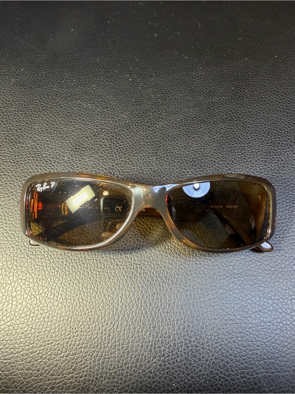 RAY BAN RB4078 642/57 SLEEK G15 CRYSTAL SLEEK SHINY TORTOISE SUNGLASSES